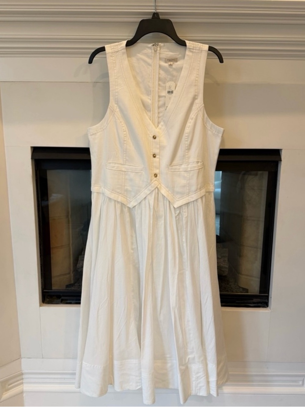 Pilcro (Anthropologie) White Sleeveless Dress PERFECT FOR BACHELORETTE and Fall